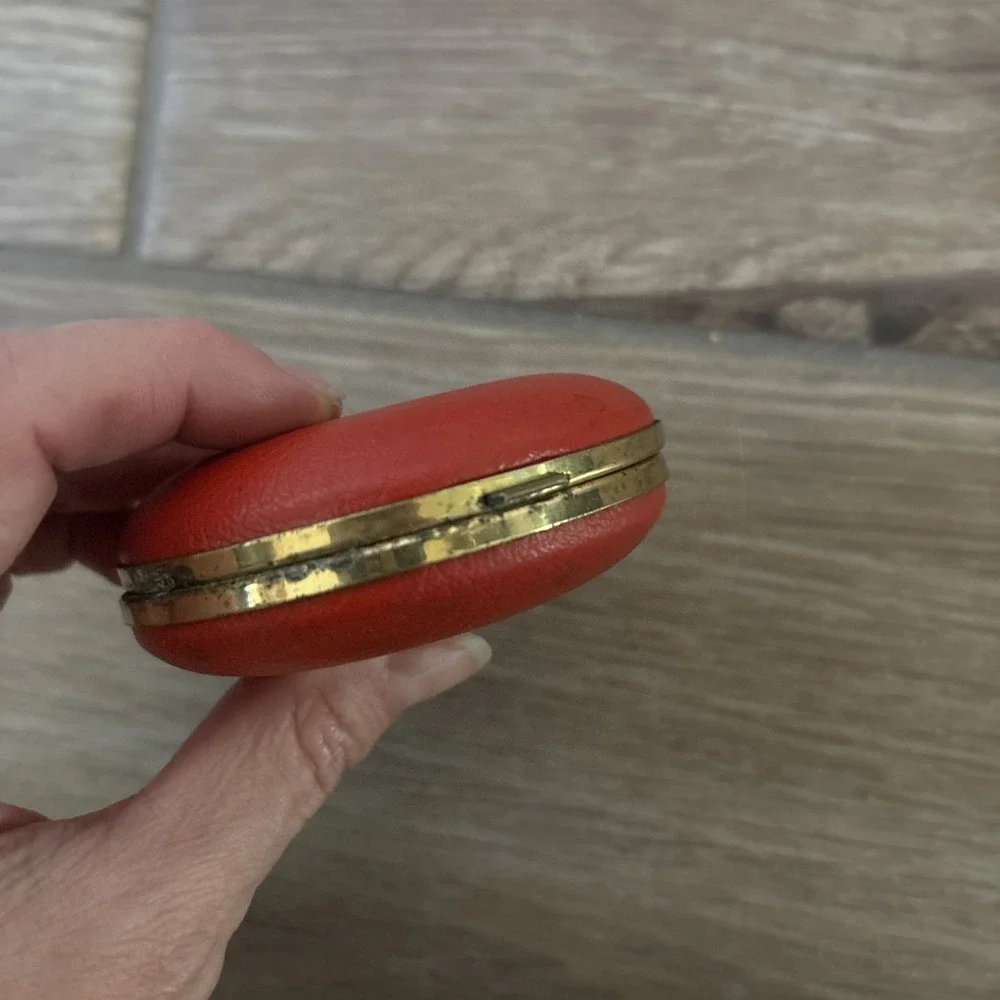 Rare Vintage Red ELGIN Zodiac Clock Pocket Watch Travel Alarm Japan- Not Working